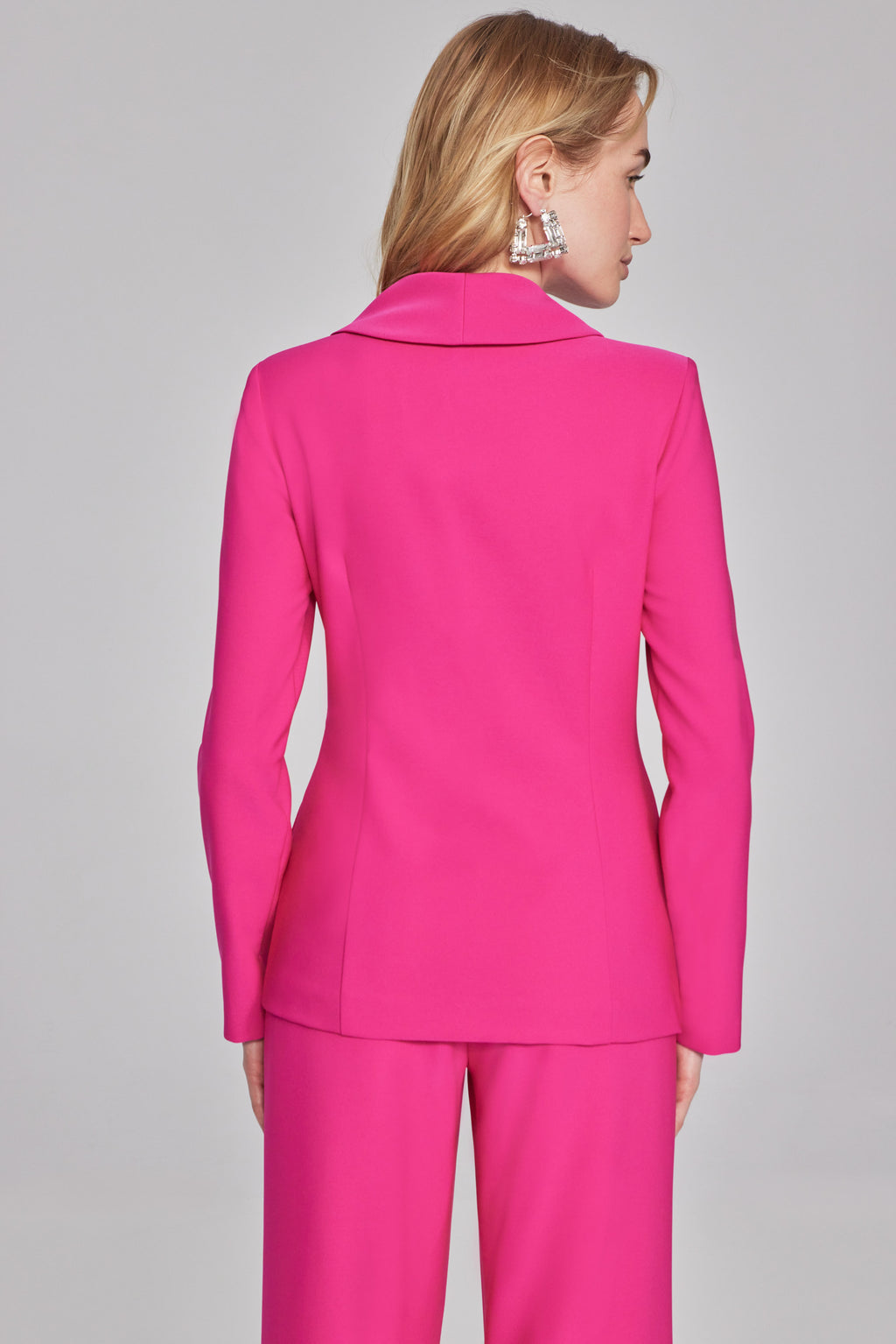 Joseph Ribkoff Shocking Pink Fitted Blazer with Ornament Closure Style 241737