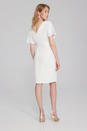 Joseph Ribkoff Vanilla Wrap Dress with Pearl Detail Style 241761