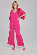Joseph Ribkoff Shocking Pink Wide-Leg Pull-On Pants Style 241766