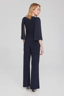 Joseph Ribkoff Midnight Blue Wide-Leg Jumpsuit Style 241782