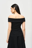 Joseph Ribkoff Black Off-the-Shoulder Top Style 241787