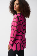 Joseph Ribkoff Laser-Cut Leatherette on Mesh Jacket Style 241905