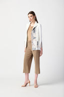 Joseph Ribkoff Vanilla/Multi Faux Suede Jacket Style 241919