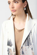 Joseph Ribkoff Vanilla/Multi Faux Suede Jacket Style 241919