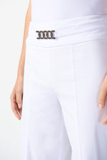 Joseph Ribkoff White Straight Crop Pants Style 242035