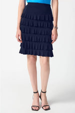 Joseph Ribkoff Midnight A-Line Ruffled Skirt Style 242044