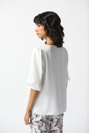 Joseph Ribkoff Vanilla Statement Sleeve Top Style 242061