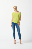 Joseph Ribkoff Key Lime Asymmetrical Top Style 242084