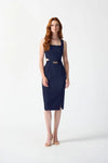 Joseph Ribkoff Midnight Blue Lux Twill Sheath Dress Style 242101