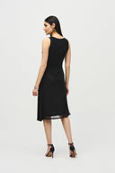 Joseph Ribkoff Black Asymmetrical Sleeveless Dress Style 242110