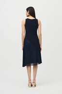 Joseph Ribkoff Midnight Blue Asymmetrical Sleeveless Dress Style 242110