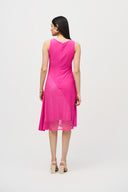 Joseph Ribkoff Ultra Pink Asymmetrical Sleeveless Dress Style 242110