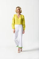 Joseph Ribkoff Sunlight Georgette Puff Sleeve Top Style 242124