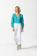 Joseph Ribkoff Seaview Georgette Puff Sleeve Top Style 242124