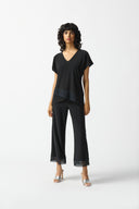 Joseph Ribkoff Black High-Low Top Style 242132