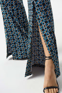 Joseph Ribkoff Black/Multi Geometric Print Wide-Leg Pants Style 242143