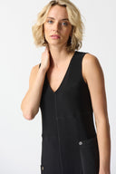 Joseph Ribkoff Black Cocoon Dress with Pockets Style 242161