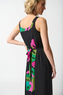 Joseph Ribkoff Black/Multi Tropical Print Dress Style 242163
