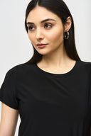 Joseph Ribkoff Black Front Drape Top Style 242199