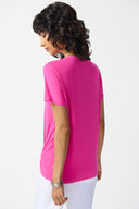 Joseph Ribkoff Ultra Pink Front Drape Top Style 242199
