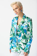 Joseph Ribkoff Vanilla/Multi Tropical Print Blazer Style 242210