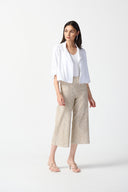 Joseph Ribkoff Dune/Vanilla Geometric Print Pull-On Culotte Pants Style 242220