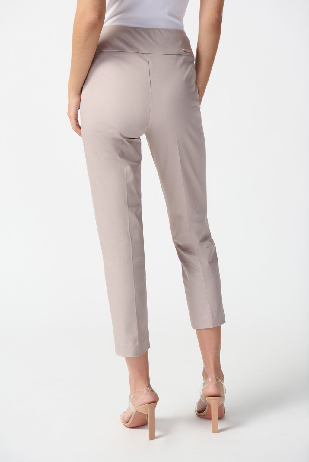 Joseph Ribkoff Taupe Cropped Pull-On Pants Style 242240