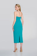 Joseph Ribkoff Ocean Blue One-Shoulder Sheath Dress Style 242708