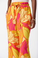 Joseph Ribkoff Pink/Multi Wide-Leg Crop Pants Style 242910