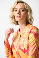 Joseph Ribkoff Pink/Multi Floral Print Fitted Jacket Style 242916