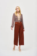 Joseph Ribkoff Cinnamon Wide-Leg Pull-On Cropped Pants Style 243055