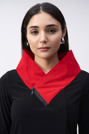 Joseph Ribkoff Black/Lipstick Red Asymmetrical Top Style 243065