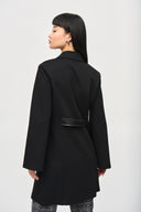 Joseph Ribkoff Black Knit A-Line Coat Style 243078