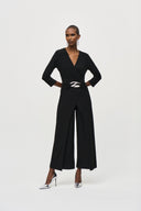 Joseph Ribkoff Black Wrap Jumpsuit Style 243079