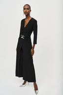 Joseph Ribkoff Black Wrap Jumpsuit Style 243079