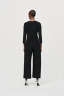 Joseph Ribkoff Black Wrap Jumpsuit Style 243079