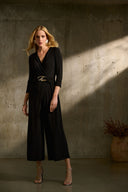 Joseph Ribkoff Black Wrap Jumpsuit Style 243079