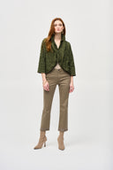Joseph Ribkoff Bubble Woven Cropped Jacket Style 243084