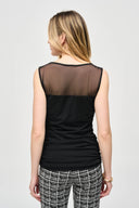 Joseph Ribkoff Mesh Sleeveless Fitted Top Style 243104