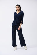 Joseph Ribkoff Midnight Blue Flared V-Neck Tunic Style 243122