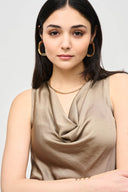 Joseph Ribkoff Java Satin Straight Sleeveless Top Style 243125