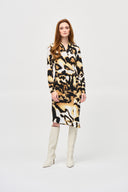 Joseph Ribkoff Off-White/Multi Animal Print Wrap Dress Style 243143
