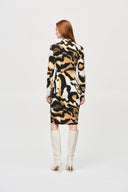 Joseph Ribkoff Off-White/Multi Animal Print Wrap Dress Style 243143