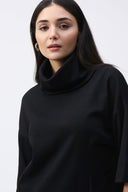 Joseph Ribkoff Black Long Boxy Top Style 243165