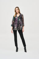 Joseph Ribkoff Organza Abstract Print Jacket Style 243170