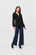 Joseph Ribkoff Black Flared Top Style 243185