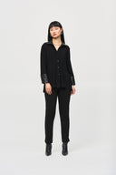 Joseph Ribkoff Black Fit and Flare Blouse Style 243204