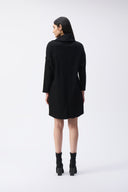 Joseph Ribkoff Black Zipper Collar Cocoon Dress Style 243207