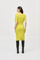 Joseph Ribkoff Wasabi Belted Sheath Dress Style 243233