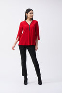 Joseph Ribkoff Lipstick Red Fit and Flare Tunic Style 243314